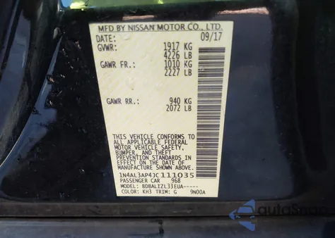 2018 Nissan Altima 2.5 Sv z USA, uszkodzony, nr VIN 1N4AL3AP4JC111035